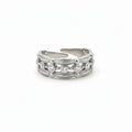 Bague en acier inoxydable Ronay avec pierres en zirconium - Bijoux Bravo