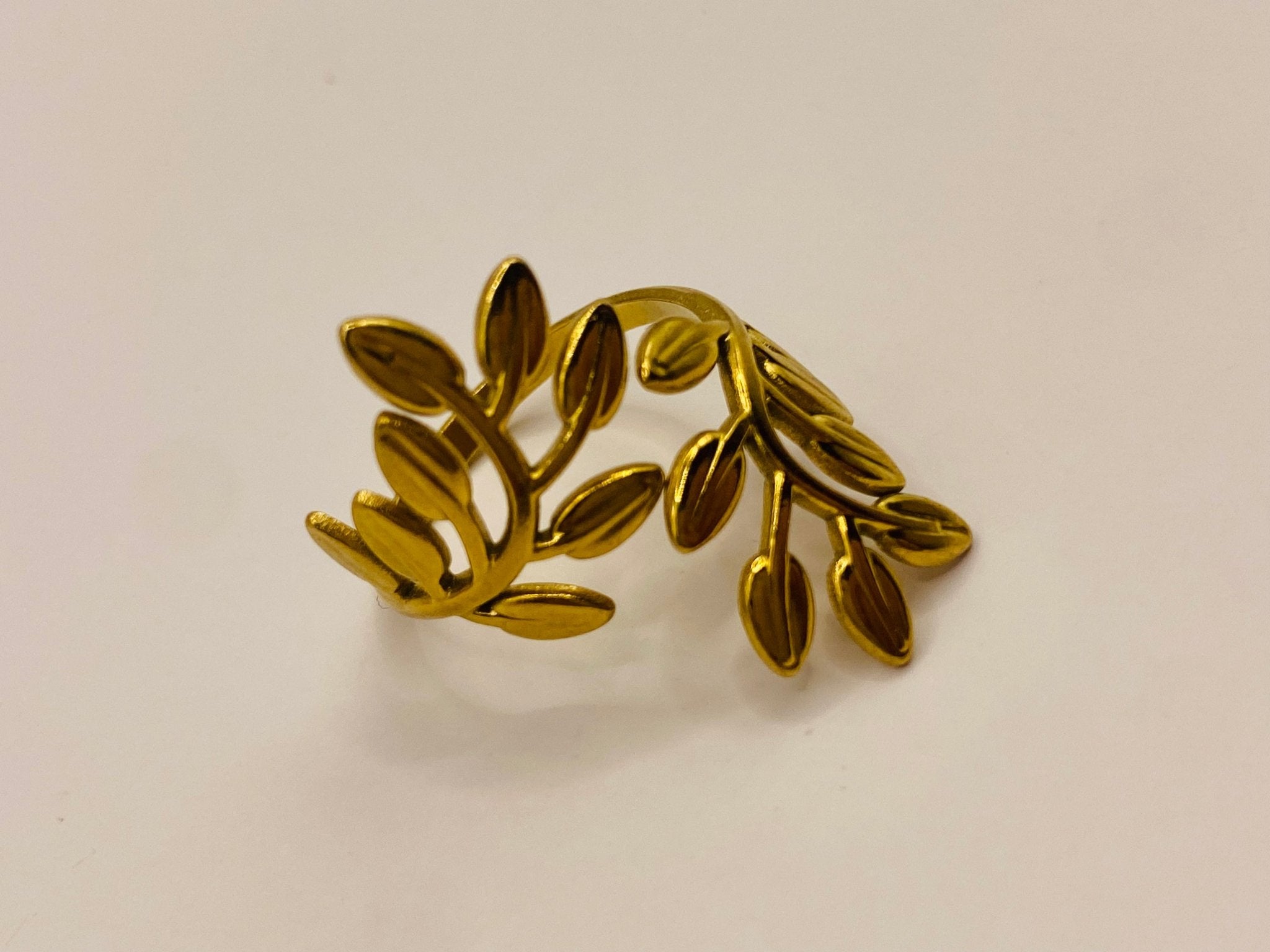 Bague Feuillage Doré - Bijoux Bravo