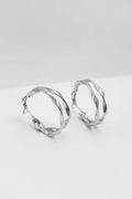 Boucles d'oreille en acier inoxydable 124AQ379 - Bijoux Bravo