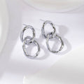 Boucles d'oreilles pendantes cercles - Blandine - Bijoux Bravo
